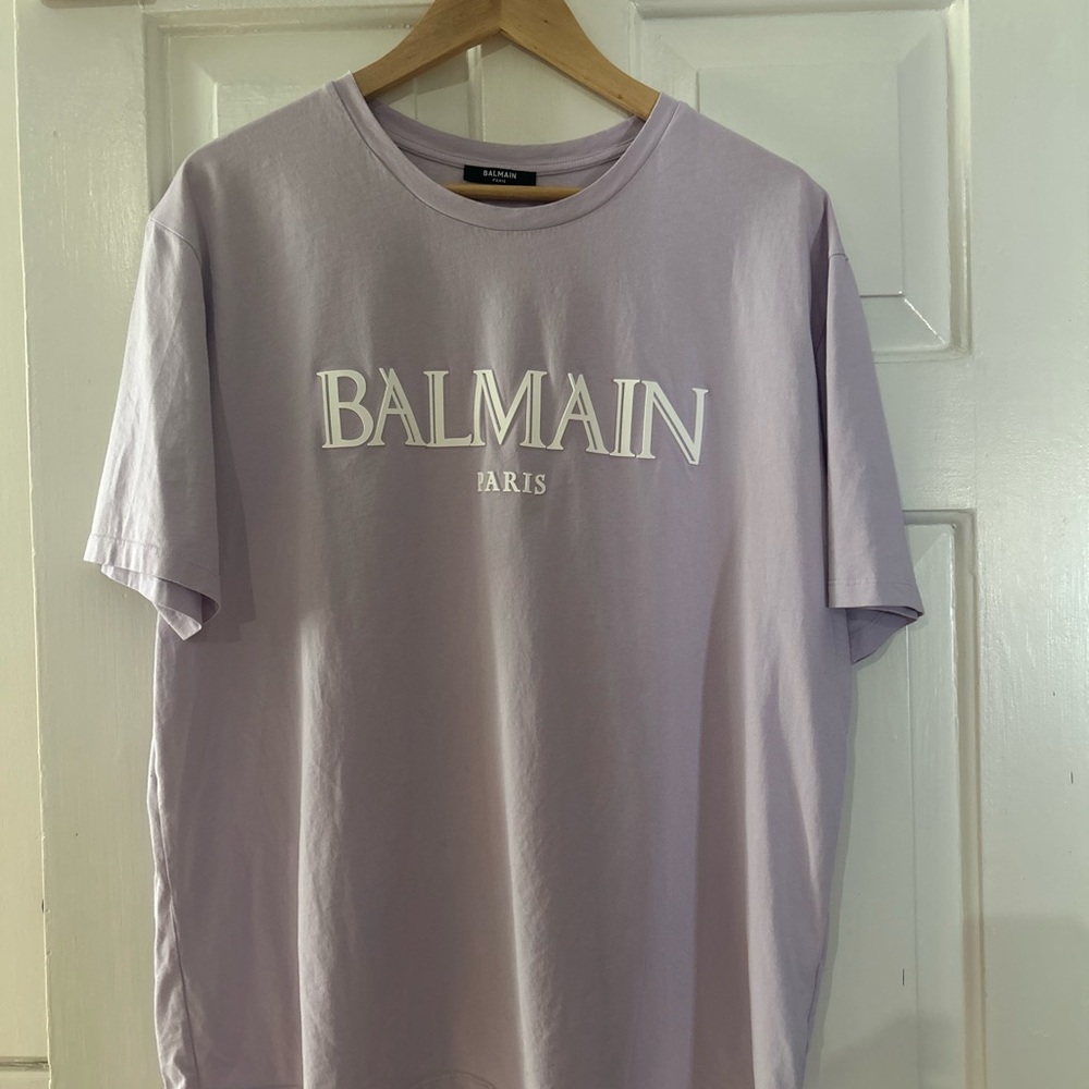 Balmain Purple Short Sleeve Tee
